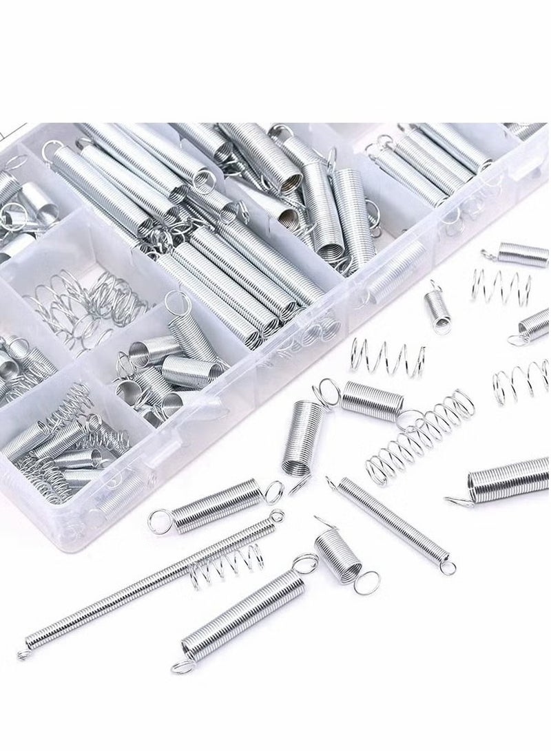 GMORO 200 Pieces Zinc Plated Spring Assortment Kit,Compression Spring Tension Spring Transparent PP Plastic Box 20 Kinds of Size Extension and Compression Spring Repair Tool Replacement Kit - Image 2