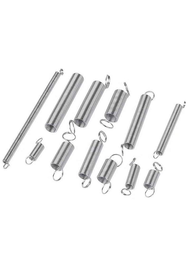 GMORO 200 Pieces Zinc Plated Spring Assortment Kit,Compression Spring Tension Spring Transparent PP Plastic Box 20 Kinds of Size Extension and Compression Spring Repair Tool Replacement Kit - Image 3