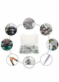 GMORO 200 Pieces Zinc Plated Spring Assortment Kit,Compression Spring Tension Spring Transparent PP Plastic Box 20 Kinds of Size Extension and Compression Spring Repair Tool Replacement Kit  - Image 4