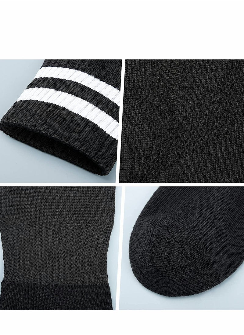 Y&D - 3 Pairs Men's Sports Socks Soccer Anti-slip Football Breathable Athletic Rugby Hockey Socks, One Size - Image 1
