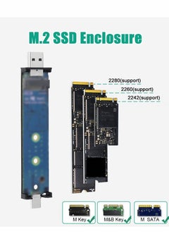 Excefore M.2 SSD Enclosure Adapter, NVME/SATA Dual Protocol Adapter Case with USB C 3.1/3.2 Gen 2 and USB A  - Image 2