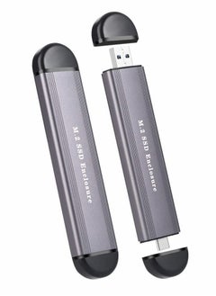 Excefore M.2 SSD Enclosure Adapter, NVME/SATA Dual Protocol Adapter Case with USB C 3.1/3.2 Gen 2 and USB A  - Image 1