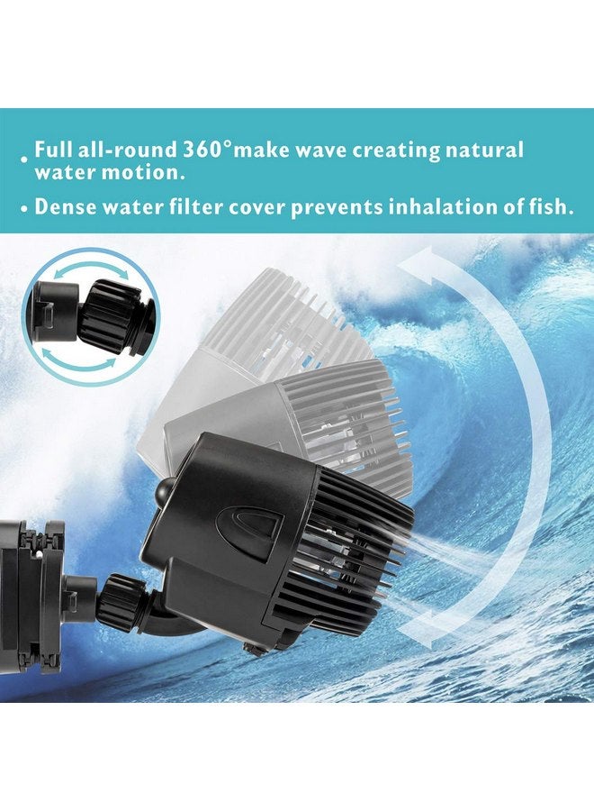 AQQA Aquarium Wave Maker Circulation Pump,360°Adjustable Ultra-silence Magnetic Mount Suction Submersible Powerhead Pump,2100PH Flow for Freshwater or Saltwater Fish Tank (15W 2100GPH) - Image 2
