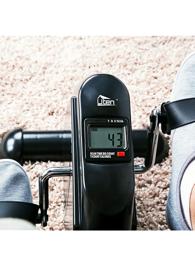 Uten Mini Exercise Bike Under Desk Bike Pedal Exerciser Peddler Exerciser Portable Foot Cycle Arm & Leg Peddler Machine With Lcd Screen Displays - Image 4