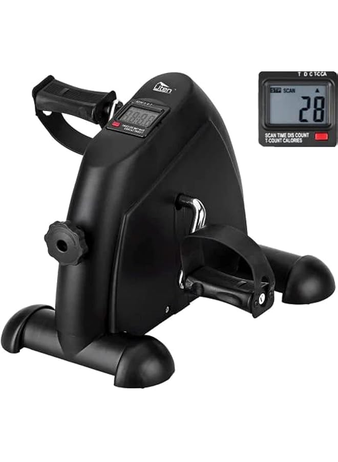 Uten Mini Exercise Bike Under Desk Bike Pedal Exerciser Peddler Exerciser Portable Foot Cycle Arm & Leg Peddler Machine With Lcd Screen Displays - Image 1