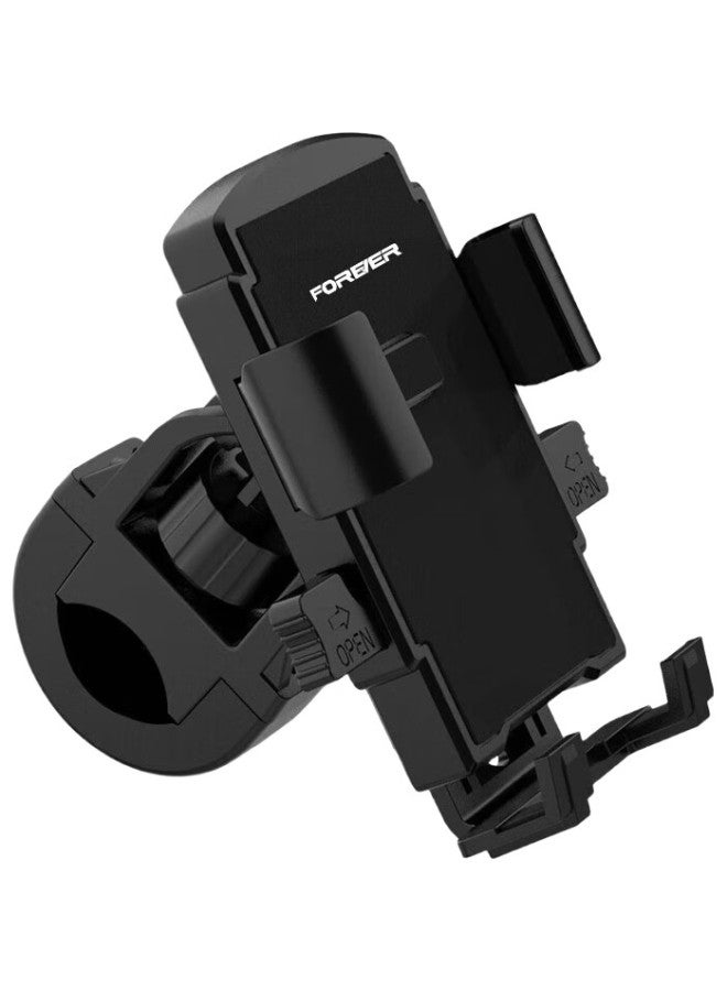 Forever Bicycle Phone Mount, One-Click Lock, For Mountain Bikes, Electric Bikes, E-Bikes, Motorcycles, Food Delivery, Courier, Navigation, Shock-Absorbing Phone Clamp, Support Bracket, Handlebar Fixing Model - Image 3