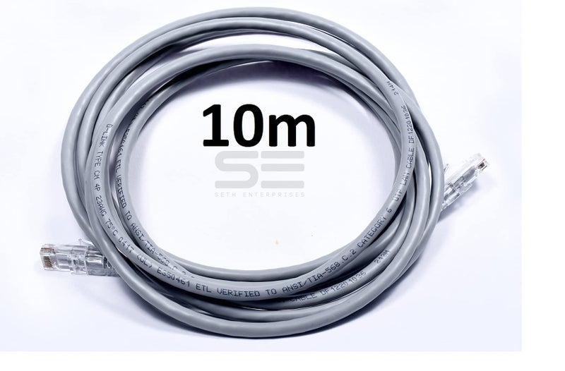 Seth Enterprises Cat 6 10M (32 Feet) Ethernet Patch Cable Speed Upto 1 Gbps - Multicolor - Image 1