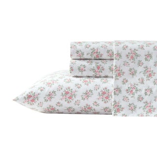 Laura Ashley - Sheets  Cotton Percale Bedding with Matching Pillowcases  Crisp & Breathable  Deep Pocket  Fully Elasticized (Leanna Rose Pink  King) - pzsku/ZCD651C591DA336124720Z/45/1749668491/cb411ac1-2506-4037-ac24-38829e9bc400