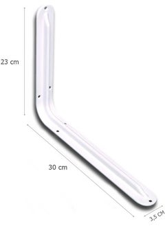 Eym Under Shelf Shelf Leg Console L Iron White 23 x 30 cm 