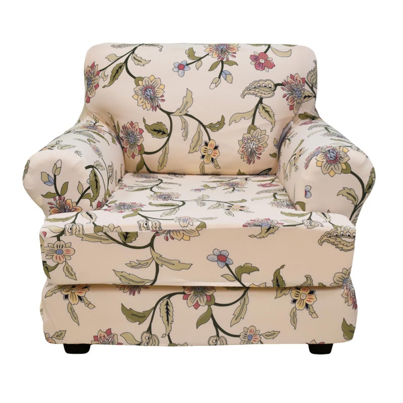 KRFOONN 2 Pieces T Cushion Chair Slipcovers with Arms Stretch Sofa Cover Armchair Slipcovers with 1 Individual T Shape Cushion Covers Furniture Protector Couch Covers for Living Room 03 - Image 2