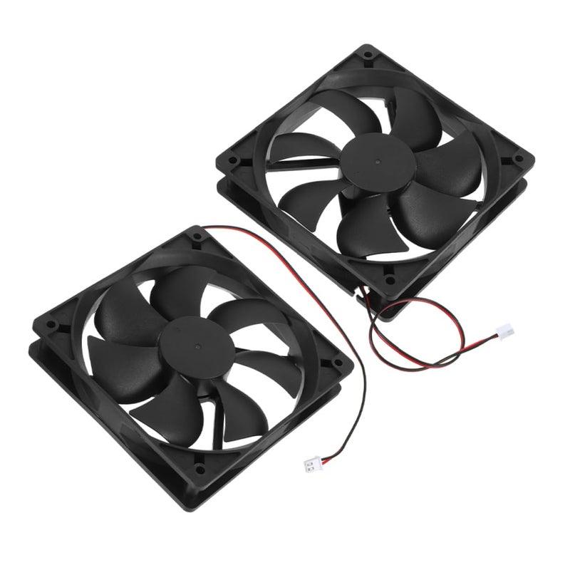Dual Ball Bearing 120mm Computer Cooling Fan 2 Pack Enhanced Airflow Quiet Operation - Image 2