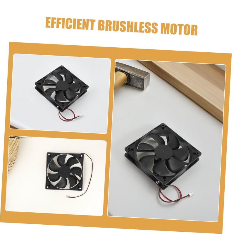 Dual Ball Bearing 120mm Computer Cooling Fan 2 Pack Enhanced Airflow Quiet Operation - Image 4