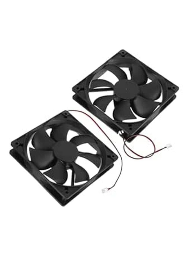 Dual Ball Bearing 120mm Computer Cooling Fan 2 Pack Enhanced Airflow Quiet Operation - Image 1