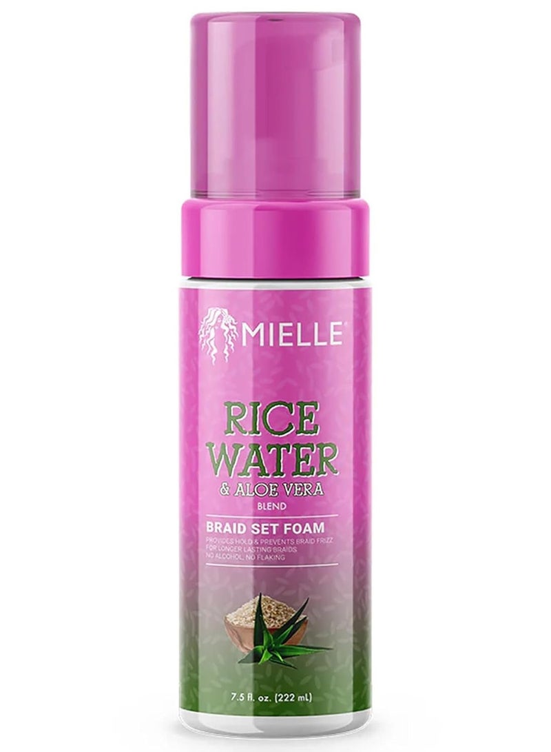 ميلي Mielle Rice Water & Aloe Vera Blend Braid Set Foam 7.5 FL Oz 7.5Fluid Ounce - Image 3