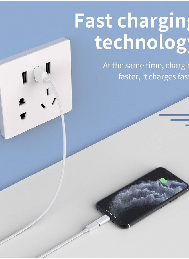 zoyuzan - 3Pack USB C Female to Lightning Male Adapter for iPhone 12/11/8 X XR/XS/SE/7Plus/Pro Max Ipad Air Mini Type Compatible with Charging Support Data Transmission Connect Charger Connector Cable Converter - Image 1