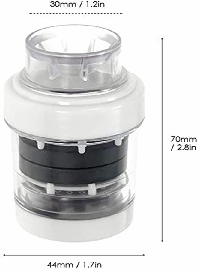 2-قطعة المطبخ المنزلي صنبور المياه تصفية الصنبور تنقية المياه الحجر الطبي مغنط مصفاة المياه مفيد المطبخ صنبور مصفاة المحمولة صنبور المياه تنقية (أبيض)