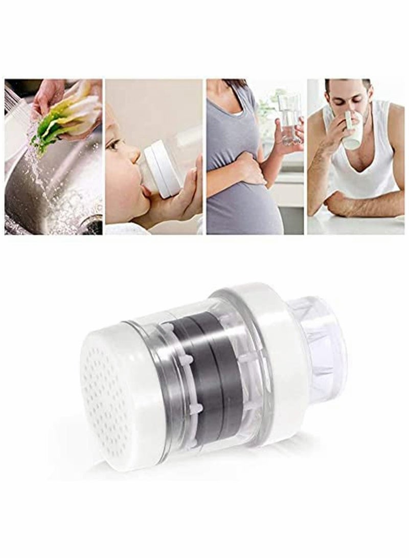 2-قطعة المطبخ المنزلي صنبور المياه تصفية الصنبور تنقية المياه الحجر الطبي مغنط مصفاة المياه مفيد المطبخ صنبور مصفاة المحمولة صنبور المياه تنقية (أبيض)