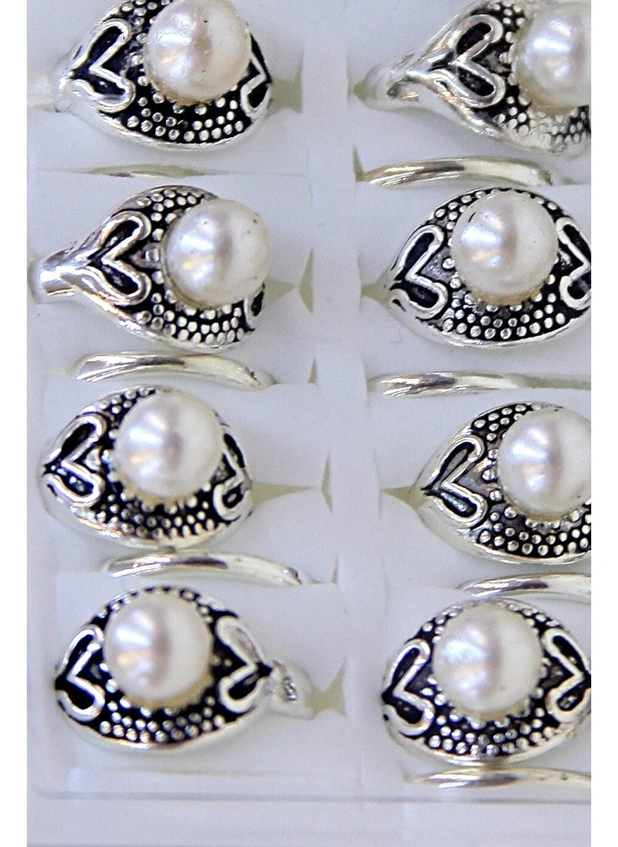 İhvan Online Pearl Stone Women's Ring 42'LI-6117