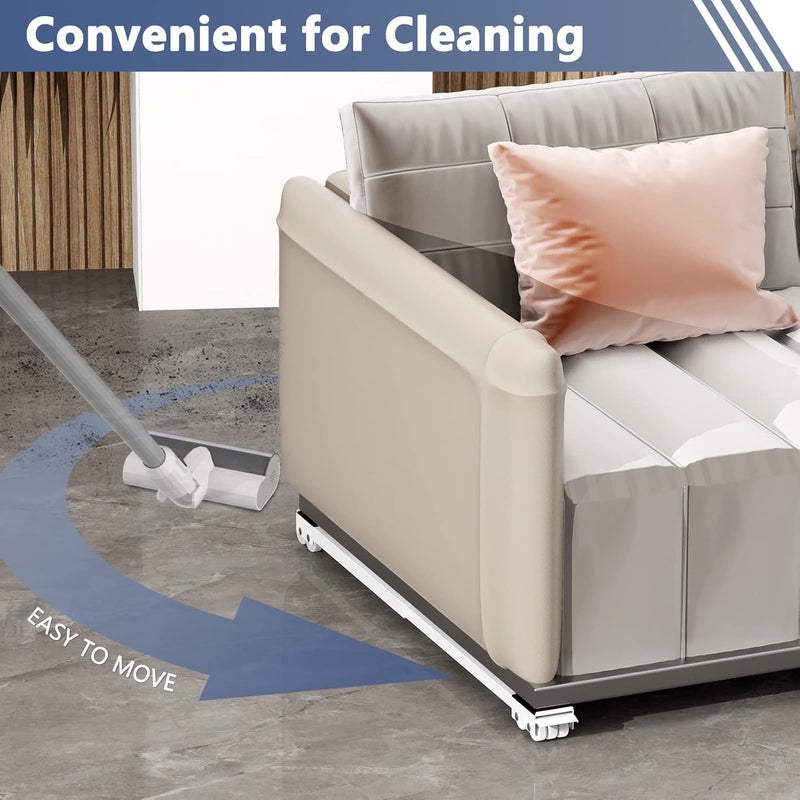 Heavy Duty 2-Piece Adjustable Appliance Roller Base | Mobile Stand with Wheels & Locking Brakes for Washing Machine, Refrigerator & Furniture | 300kg Load Capacity | Extendable Length (White) - Image 2