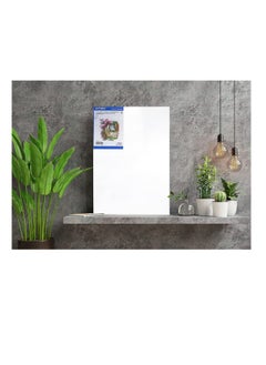 Maxi 1-Piece Stretched Painting Canvas Board 40x40cm Size White  - Image 4