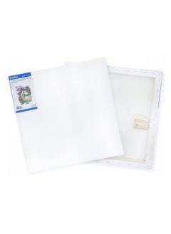 Maxi 1-Piece Stretched Painting Canvas Board 40x40cm Size White  - Image 1