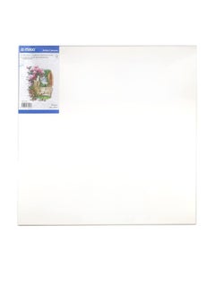 Maxi 1-Piece Stretched Painting Canvas Board 40x40cm Size White  - Image 2