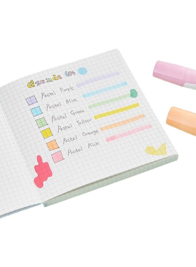 Monami Imported New 604 Quick-Drying Highlighter Marker, Highlighting Pen, Colorful Doodle Pen, Soft Color 6-Color Set 06025Z06 - Image 3