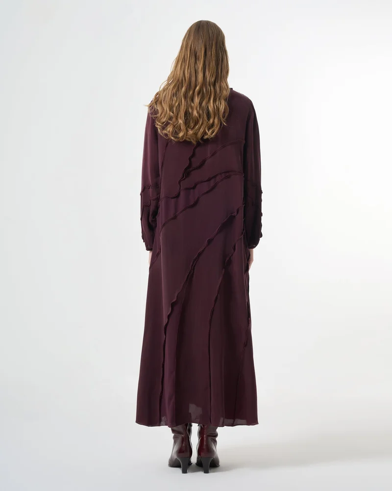 MissWhence  Asymmetrical layered wave detailing big size dress - Black for Women | Best Price UAE