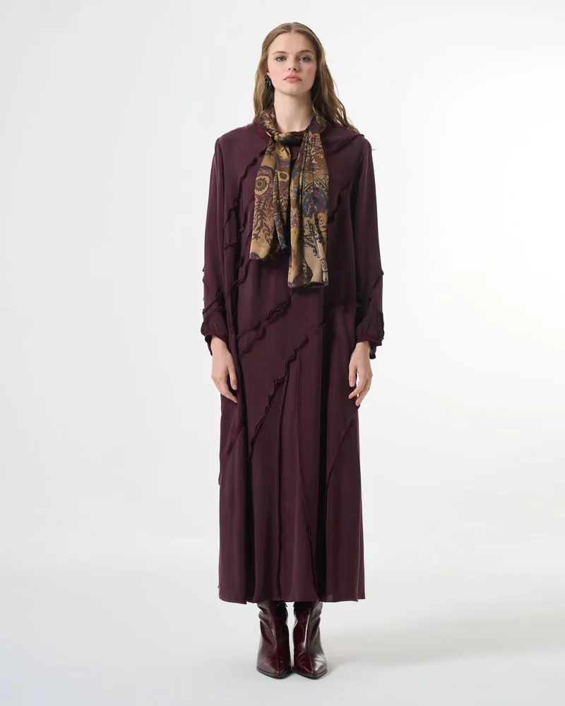 MissWhence  Asymmetrical layered wave detailing big size dress - Black for Women | Best Price UAE