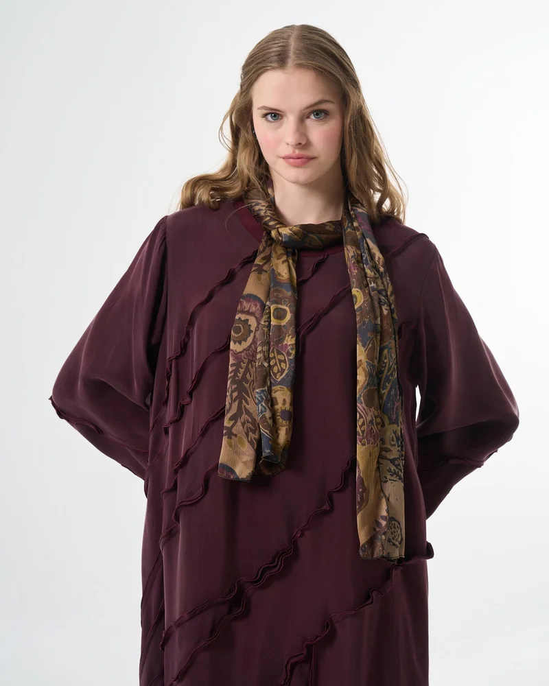 MissWhence  Asymmetrical layered wave detailing big size dress - Black for Women | Best Price UAE