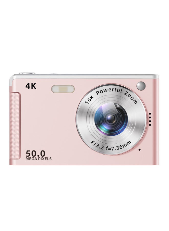 Ccd HD 4K Pixel Digital Camera Student Entry Mini Card Machine Home Shooting Camera-Color:M06 Hd Large Screen-pink  - Image 1