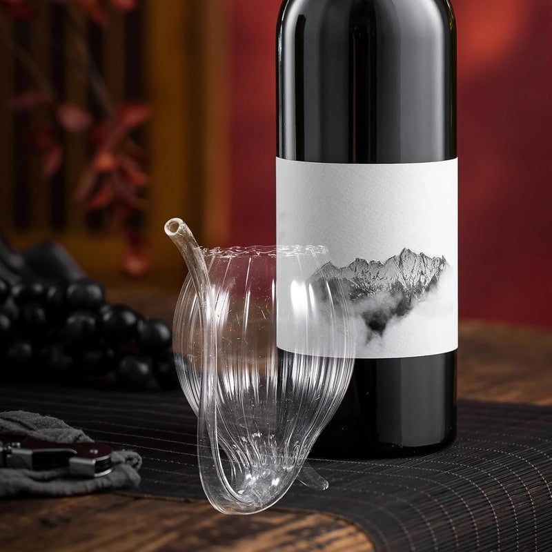 OUNONA 4pcs Creative Vampire Wine Glasses, 300ml Heat-resistant Glass Beverage Cups for Halloween Party and Home Dining - Image 5