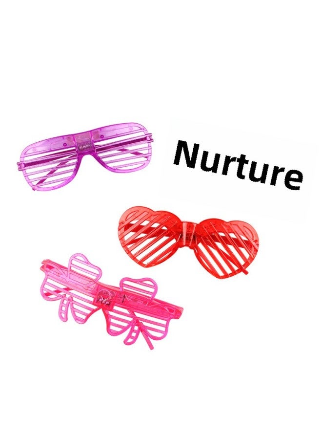 Glowing Glasses Bar Cartoon Flash Blinds Plastic Led Children Play Cool Personality Decorative Glasses Frame Wholesale-Color:Blinds Glasses Mixed Hair - Image 5