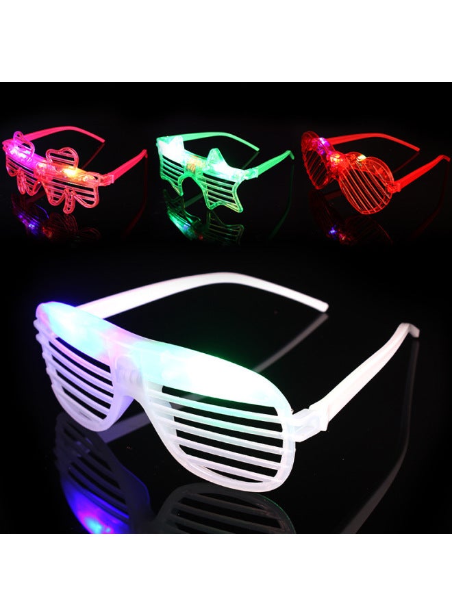 Glowing Glasses Bar Cartoon Flash Blinds Plastic Led Children Play Cool Personality Decorative Glasses Frame Wholesale-Color:Blinds Glasses Mixed Hair - Image 3