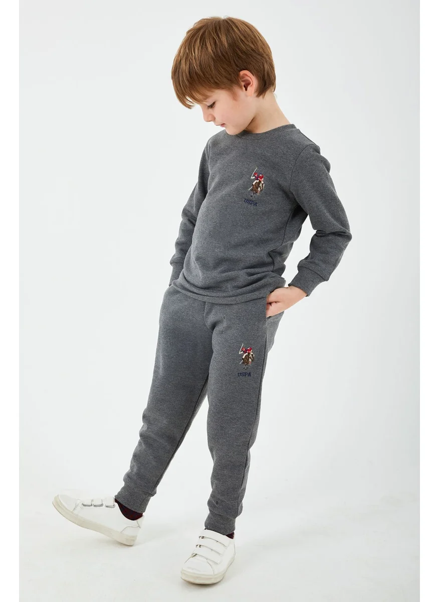 U.S. Polo Assn. BASE. Polo Assn. Base. Polo Assn Licensed Classic Antramelange Boys Crew Neck Tracksuit Suit