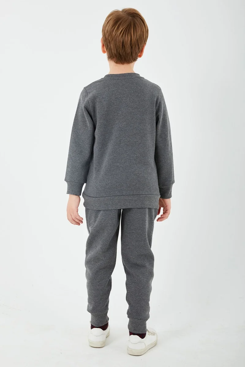 U.S. Polo Assn. BASE. Polo Assn. Base. Polo Assn Licensed Classic Antramelange Boys Crew Neck Tracksuit Suit