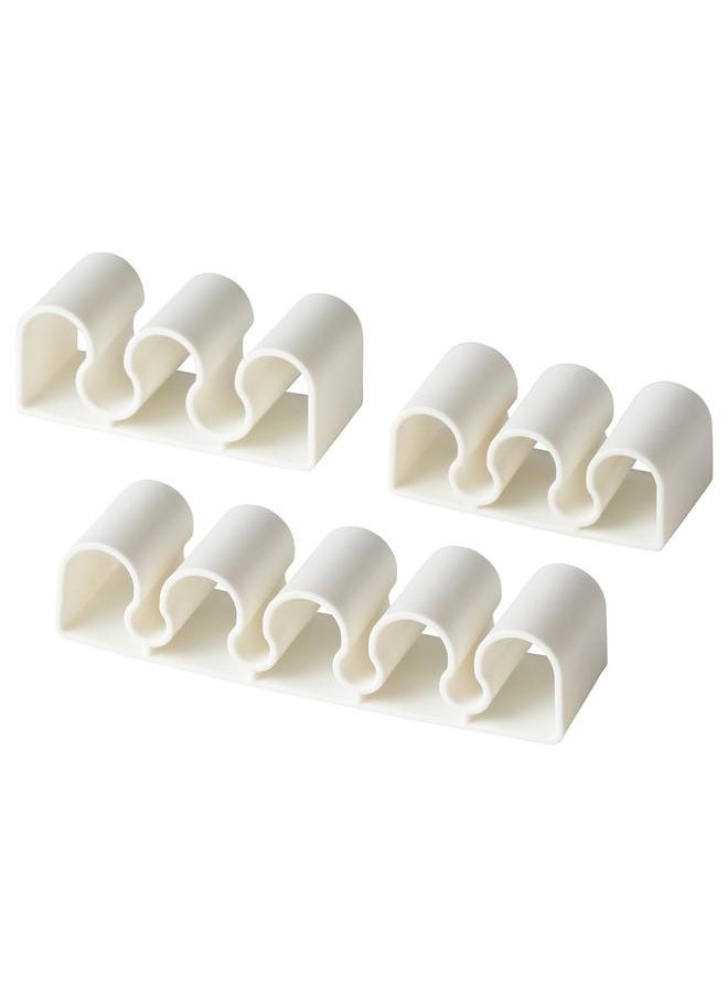 Zaboon Cable Holder, Set Of 3, White  - Image 1