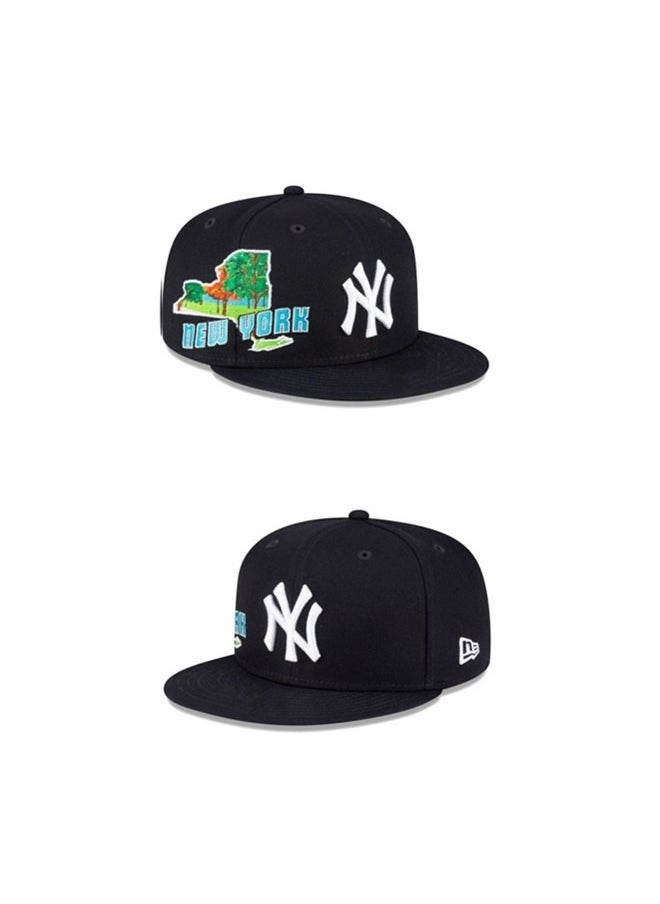 NEW ERA New Era 9Fort New York Yankees American Hip Hop Baseball Hat Flat Edge Hat Sun Hat Pure Cotton Men's and Women's Street Dance Outdoor Sports Black 