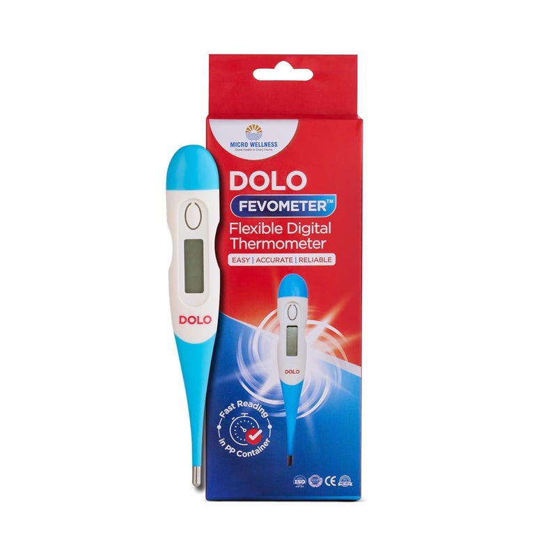 MICRO WELLNESS DOLOFEVOMETER Dolo Fevometer - Flexible Digital Thermometer - For Easy, Accurate, Reliable & Fast Reading (Pack of 1) - Image 1