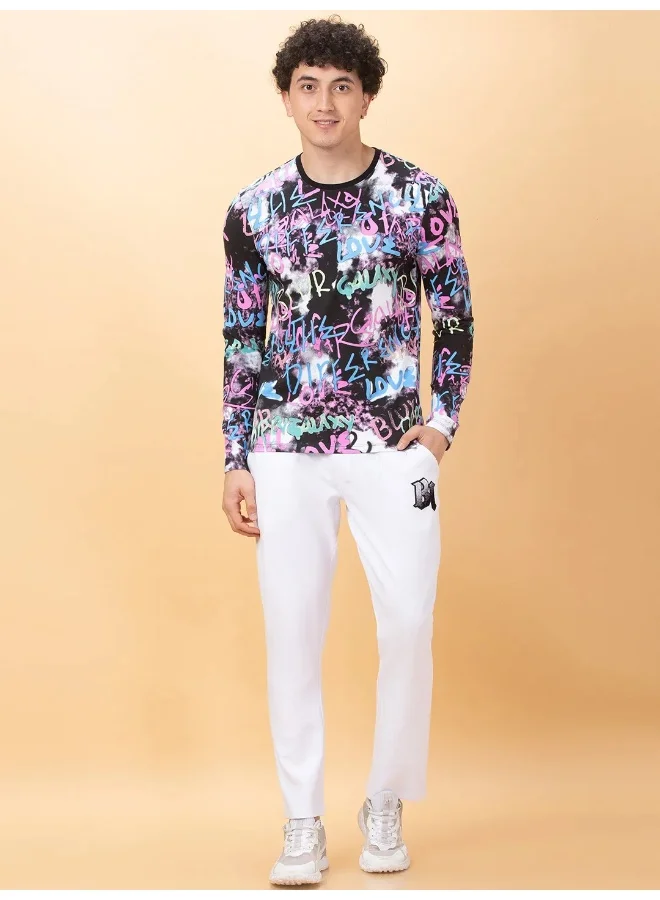 Being Human Mens White Regular Fit Track Pants