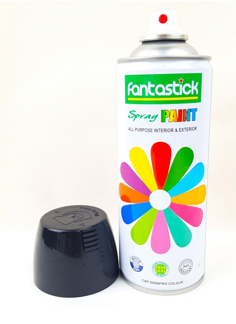 Fantastick 400 مل طلاء بخاخ لجميع الأغراض لون أسود  - Image 2
