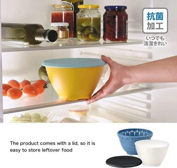 ATETO Multipurpose DoubleLayer Plastic Colander Strainer Drainer with lid for Fruits Vegetable Noodles Pasta Beans Grains Washing Filter Bowl Multi - Image 3