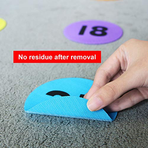 Aaskuu Carpet Spot Markers with Numbers 1-36 for Teachers and Kids, Classroom Floor Circles Dots Rug Mats for Kindergarten Preschool Organization, 4 Inch 36 Pack - Image 3
