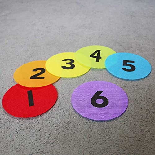 Aaskuu Carpet Spot Markers with Numbers 1-36 for Teachers and Kids, Classroom Floor Circles Dots Rug Mats for Kindergarten Preschool Organization, 4 Inch 36 Pack - Image 5