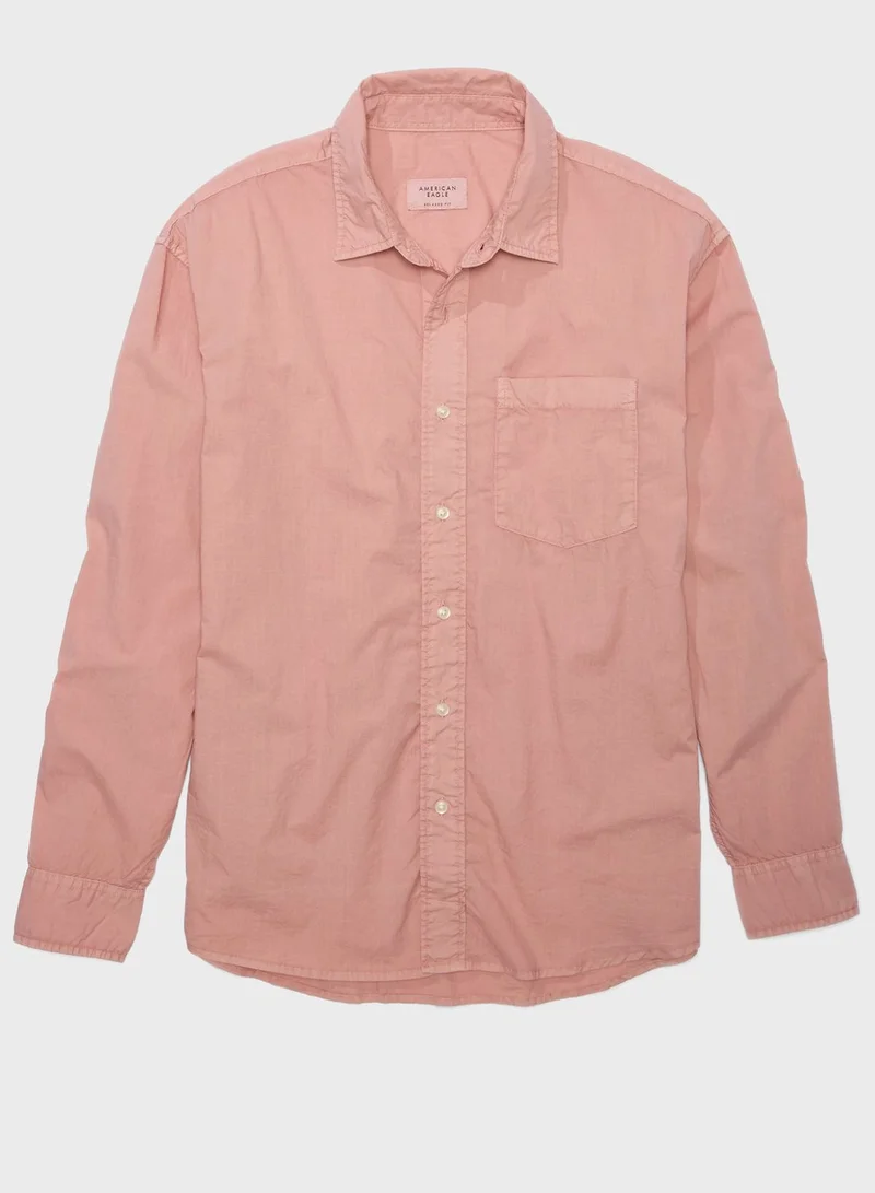 American Eagle Poplin Button-Up Shirt
