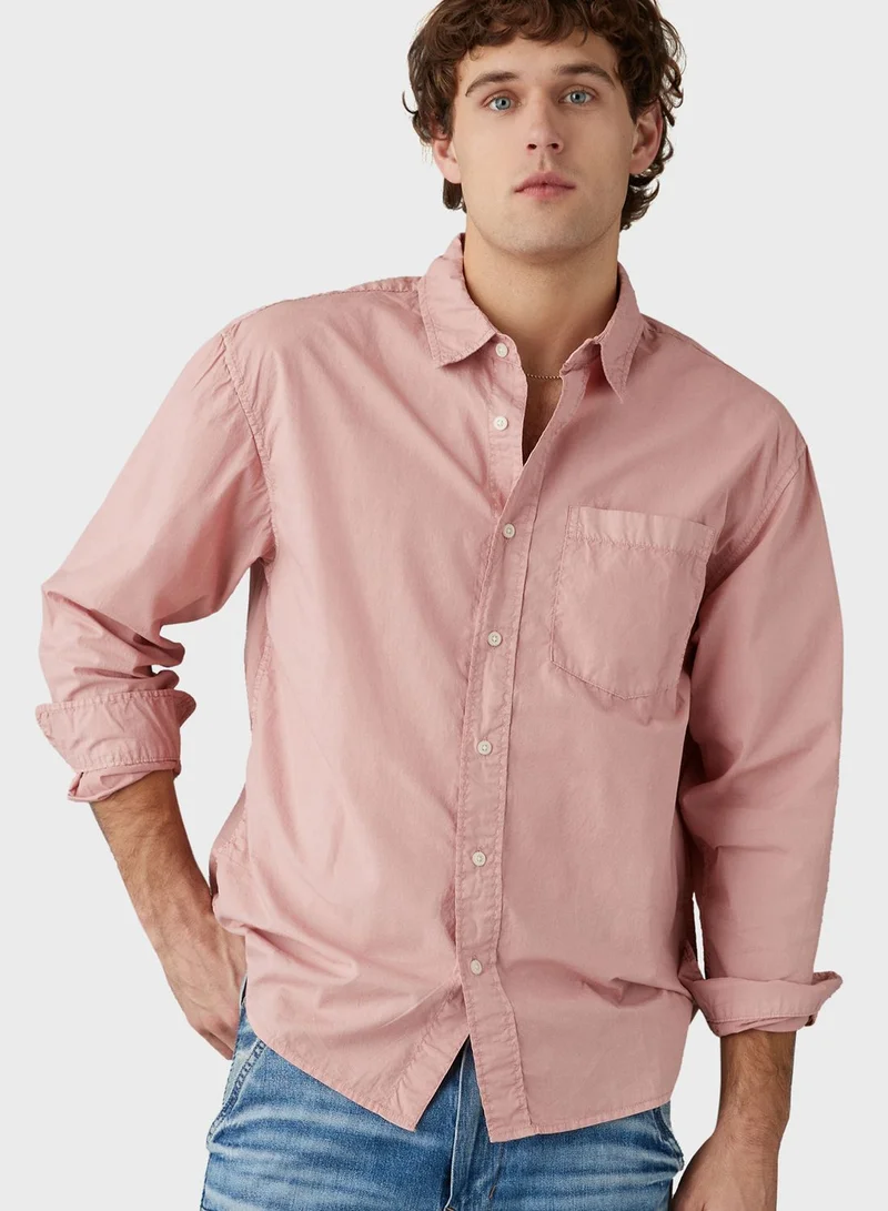 American Eagle Poplin Button-Up Shirt