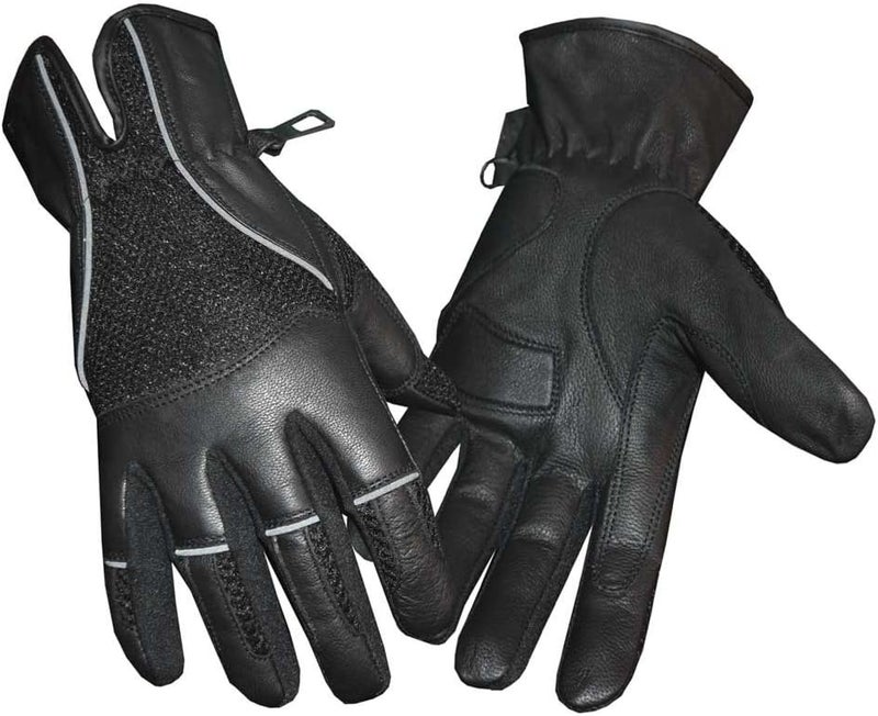 Redline Men's Vented Full-Finger Anti-Vibration Leather Gloves