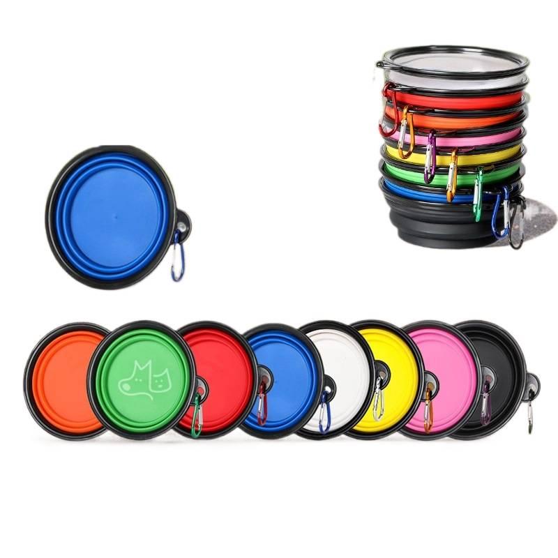Yellow Portable Silicone Pet Bowl with Collapsible Design Portable Travel Silicone Build and Travel Outdoor Use for dogs cats travel walks and outdoor feeding Home Use - Image 3
