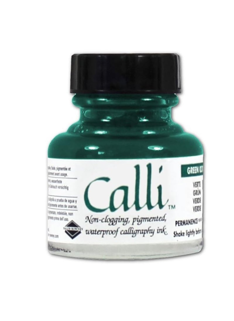 Daler Rowney Calli Ink For Calligraphy Jet Green 29.5ml Content 