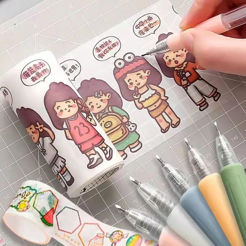 HEJISUN 3pcs Craft Pen Cutter, Portable Paper Cutting Tool For Carving, Scrapbooking, Card Making etc (MULTICOLOR) - Image 2